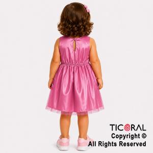 DISFRAZ PRINCESA CORTO CON BRETEL ANGOSTO ROSA TALLE 0